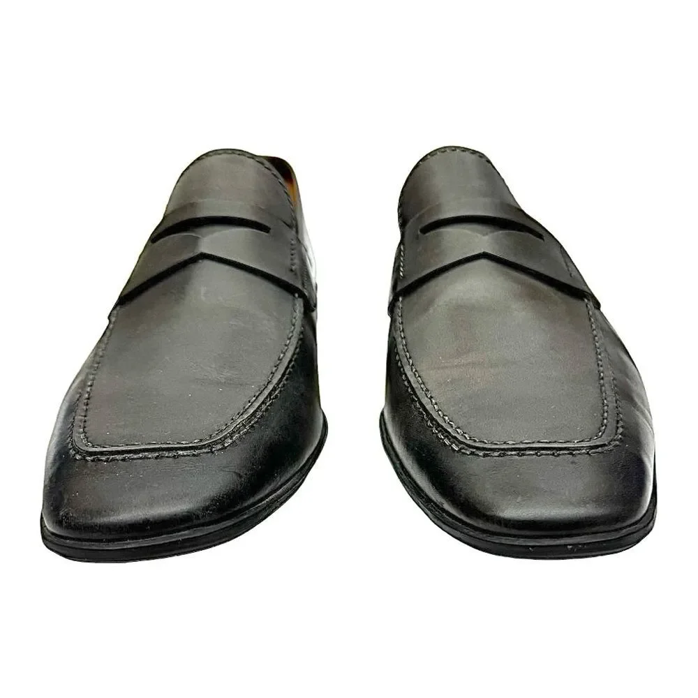 Magnanni Meruelo Penny Loafers Men’s 9.5 Catalux Grey Leather Slip-On Shoes